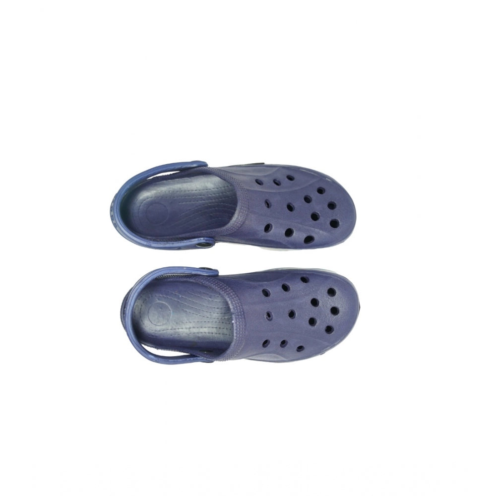 Men's Rubber Solid Lace-Up Slipper (Blue) - GillKart