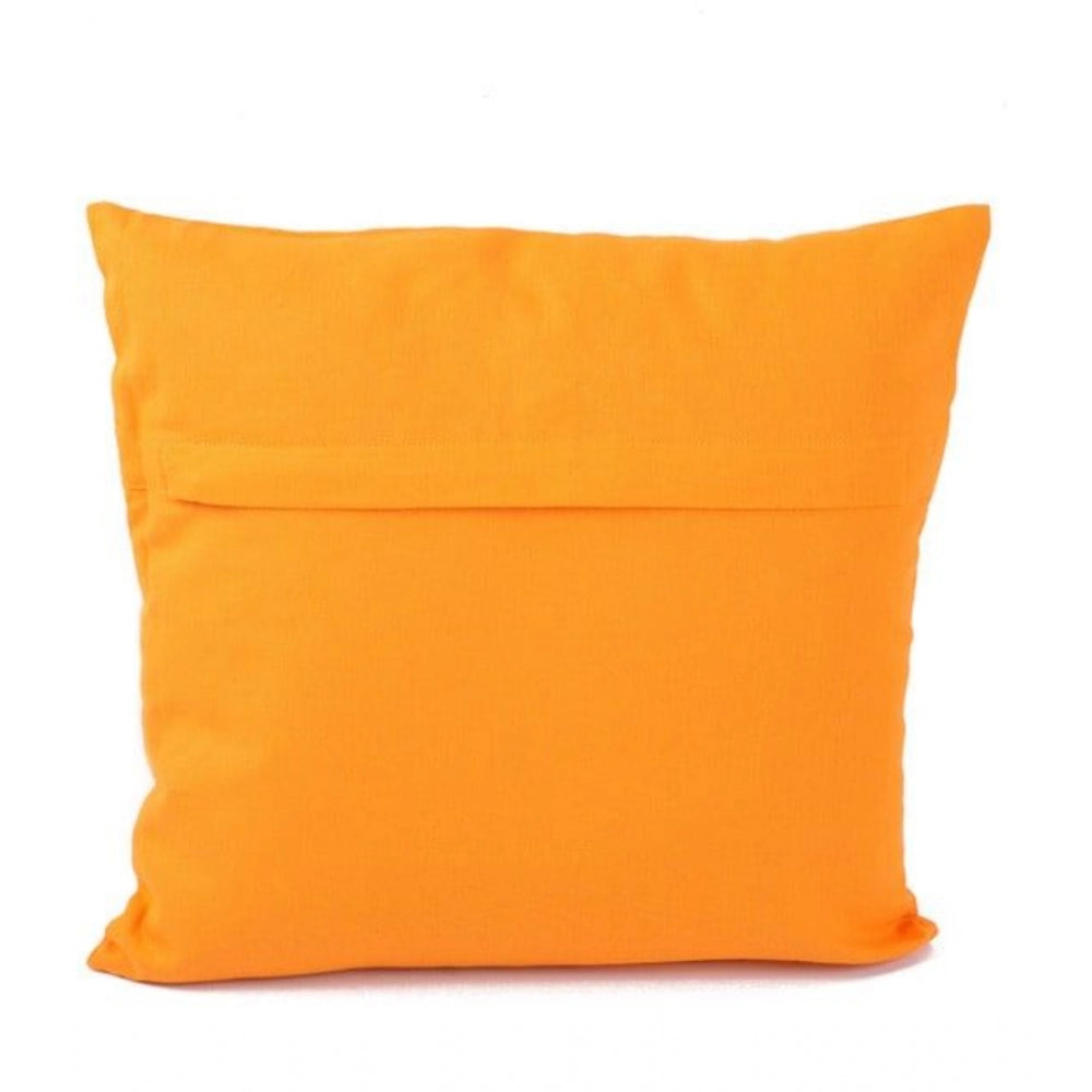 Pack Of_2 Cotton Printed Cushion Cover Sets (Yellow, Size: 16x16 In) - GillKart