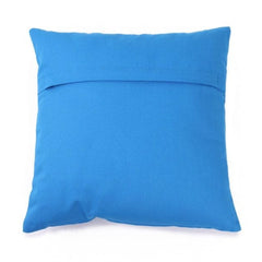 Pack Of_2 Cotton Printed Cushion Cover Sets (Blue, Size: 16x16 In) - GillKart