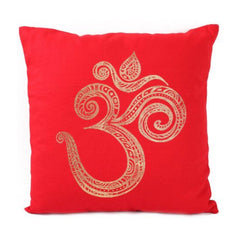 Pack Of_2 Cotton Printed Cushion Cover Sets (Red, Size: 16x16 In) - GillKart