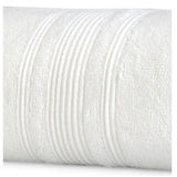 Cotton Striped Bath Towels (Off-white, Size: 35x71 In) - GillKart