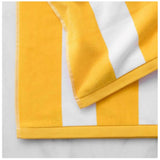 Cotton Solid Bath Towels (Yellow &amp; White, Size: 36x71 In) - GillKart