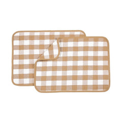 Pack Of_6 Cotton Checkered Kitchen Towel Sets (Beige) - GillKart