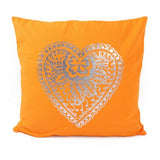 Pack Of_2 Cotton Printed Cushion Cover Sets (Mustard, Size: 16x16 In) - GillKart