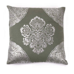 Pack Of_2 Cotton Printed Cushion Cover Sets (Green, Size: 16x16 In) - GillKart