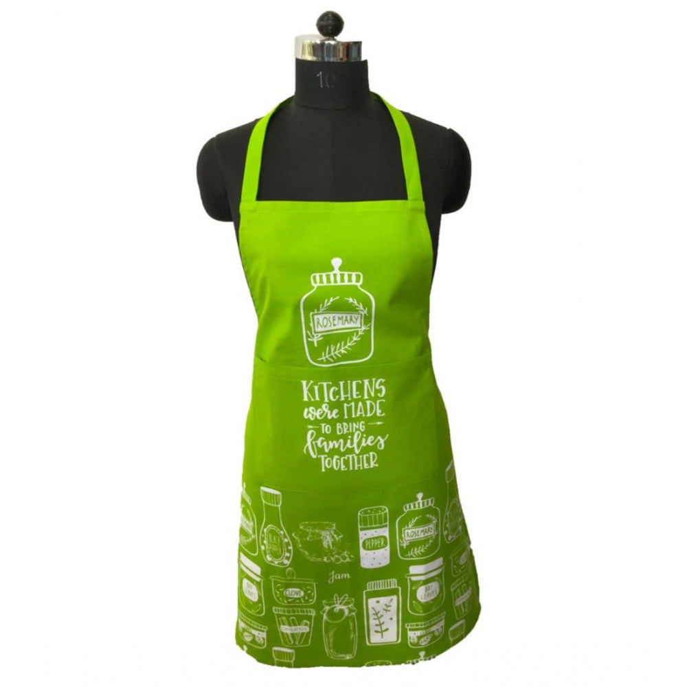 Cotton Printed Aprons (Green, Size: 24x32 In) - GillKart