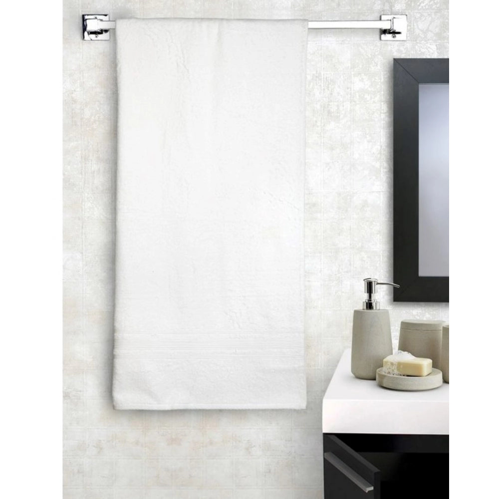 Cotton Striped Bath Towels (Off-white, Size: 35x71 In) - GillKart