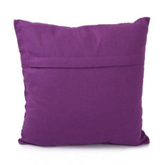 Pack Of_2 Cotton Printed Cushion Cover Sets (Purple, Size: 16x16 In) - GillKart