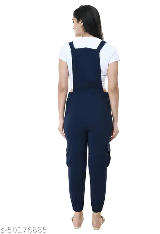 Stylish Graceful Classy Elegant Women Trending Stylish Latest Fashionable Full Length Striped Fabulous Navy Jumpsuits S-28, M-30, L-32 & XL-34