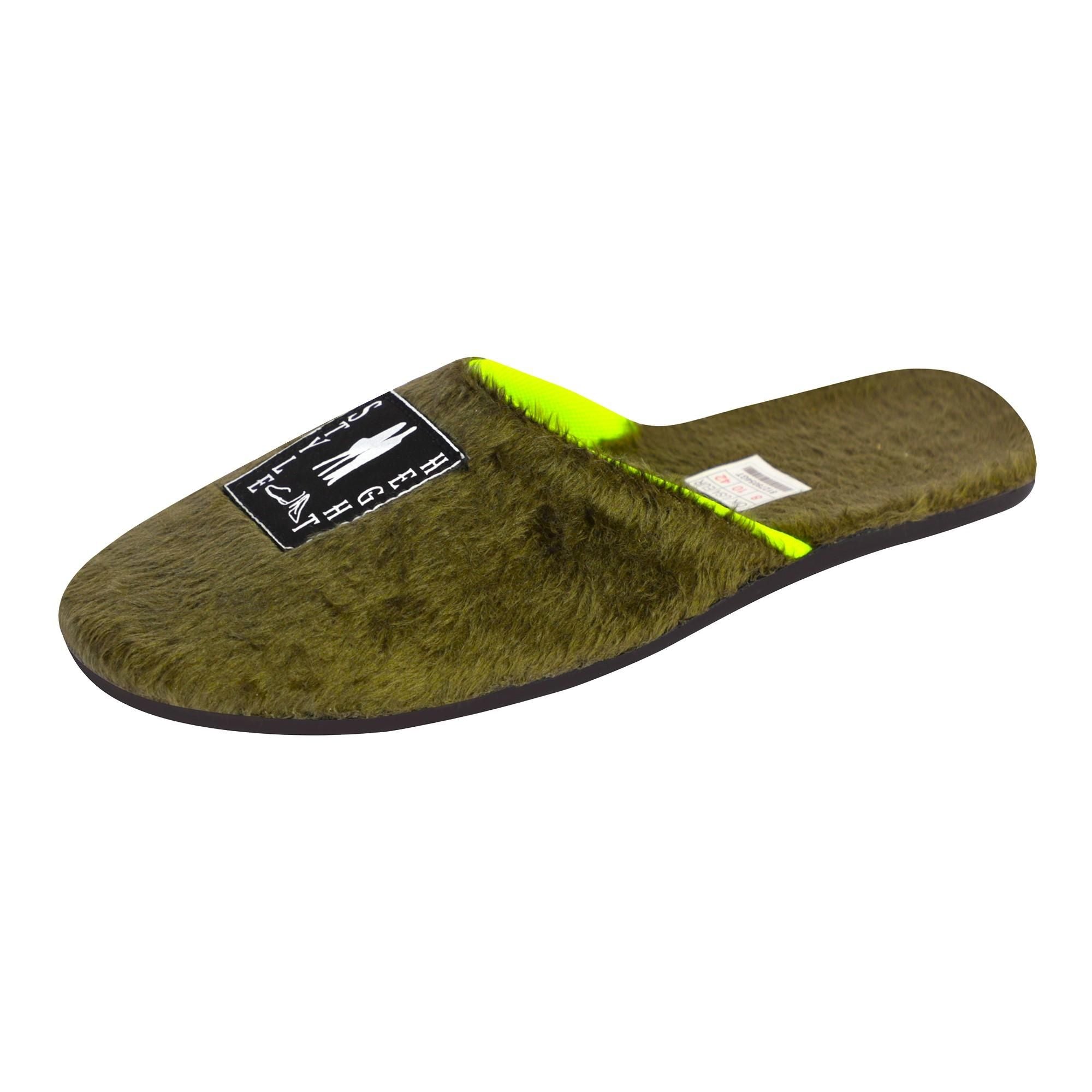 STYLE HEIGHT Men's Synthetic Green Sliders - GillKart