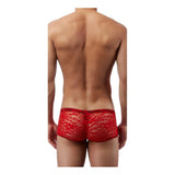 Men's Nylon Spandex Solid Boxer Underwear (Red, Free Size: Fit to S, M, L)