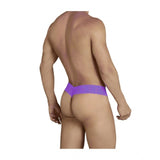 Men's Pack Of_2  Power Net Lycra Lace Self Design G String Underwear (Purple, Free Size: Fit to S, M, L)