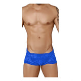 Men's Pack Of_2  Nylon Spandex Self Design Boxer Underwear (Royal Blue, Free Size: Fit to S, M, L)