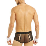 Men's Power Net Microfiber Solid Costume Underwear (Black, Free Size: Fit to S, M, L)