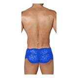 Men's Pack Of_2  Nylon Spandex Self Design Boxer Underwear (Royal Blue, Free Size: Fit to S, M, L)