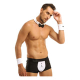 Men's Polyester Spandex Solid Costume Underwear (Black, Free Size: Fit to S, M, L)