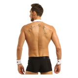 Men's Polyester Spandex Solid Costume Underwear (Black, Free Size: Fit to S, M, L)