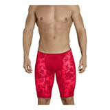 Men's Nylon Spandex Self Design Boxer Underwear (Red, Free Size: Fit to S, M, L)