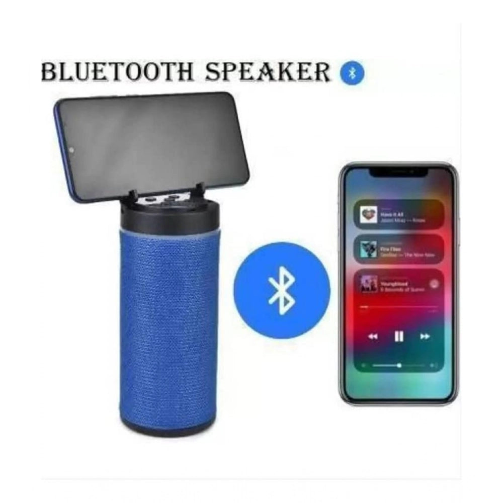 Plastic Rubber Wireless KT125 Bluetooth Speaker (Blue)