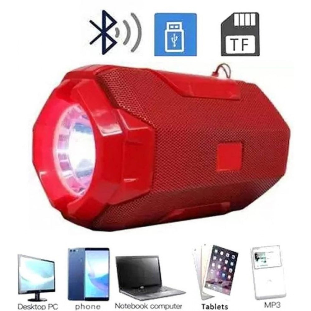 Plastic Rubber Wireless AO105 Bluetooth Speaker (Red)