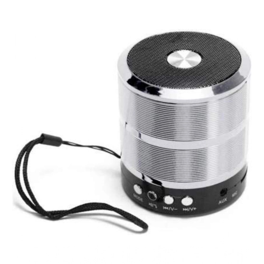 Plastic Rubber Wireless WS887 Bluetooth Speaker (Silver)