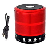 Plastic Rubber Wireless WS887 Bluetooth Speaker (Red)