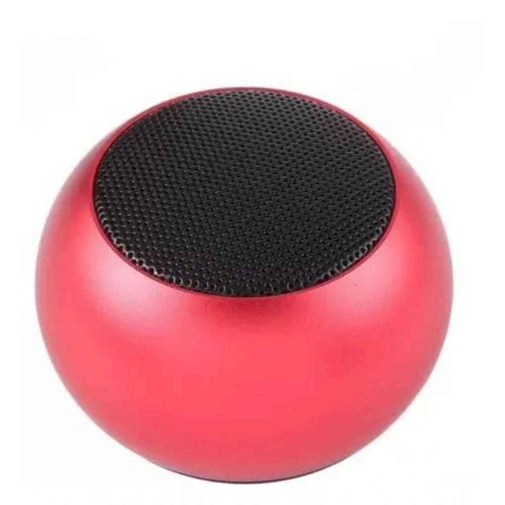 Plastic Rubber Wireless M3 Bluetooth Speaker (Red)