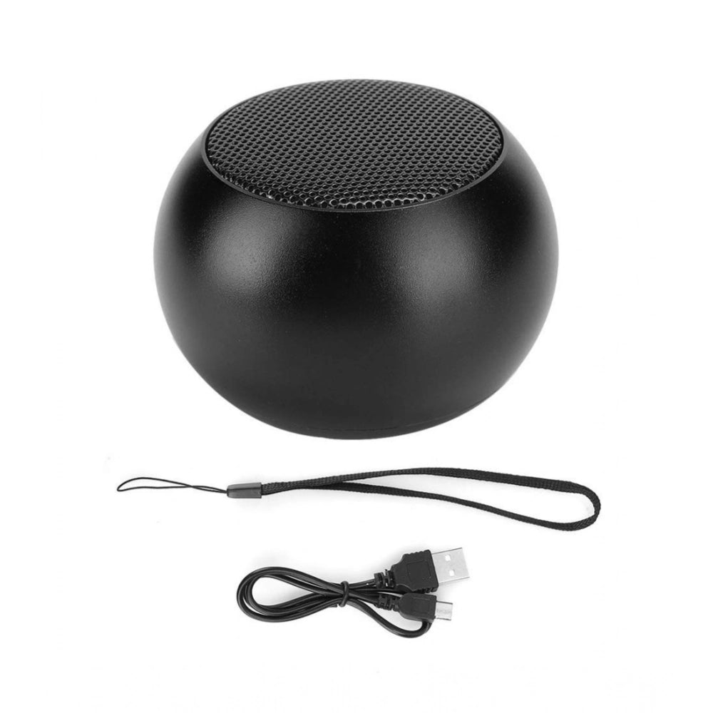 Plastic Rubber Wireless M3 Bluetooth Speaker (Black)