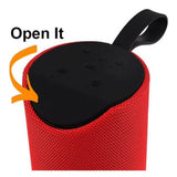 Plastic Rubber Wireless TG113 Bluetooth Speaker (Red)