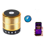 Plastic Rubber Wireless WS887 Bluetooth Speaker (Gold)