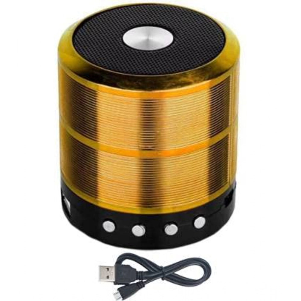 Plastic Rubber Wireless WS887 Bluetooth Speaker (Gold)