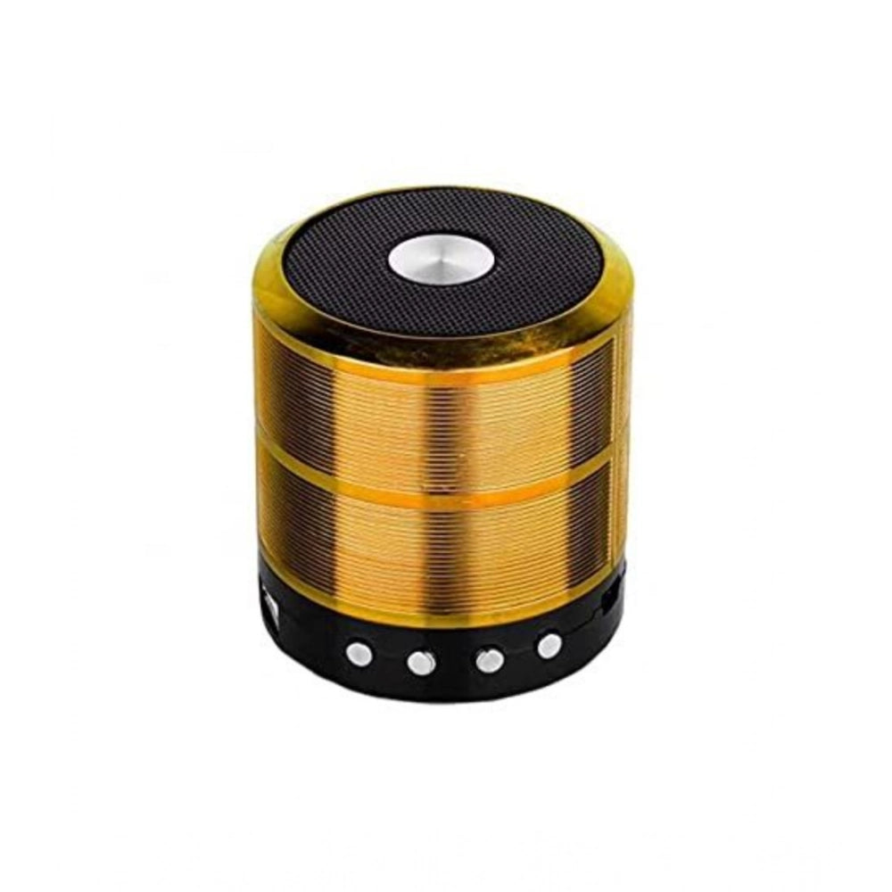 Plastic Rubber Wireless WS887 Bluetooth Speaker (Gold)