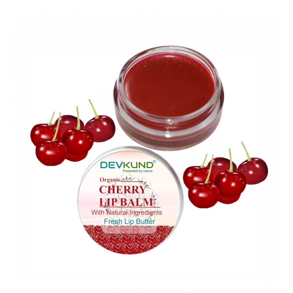 Unisex Herbal Dark And Chapped Lips Cherry Lip Balm (10gm)