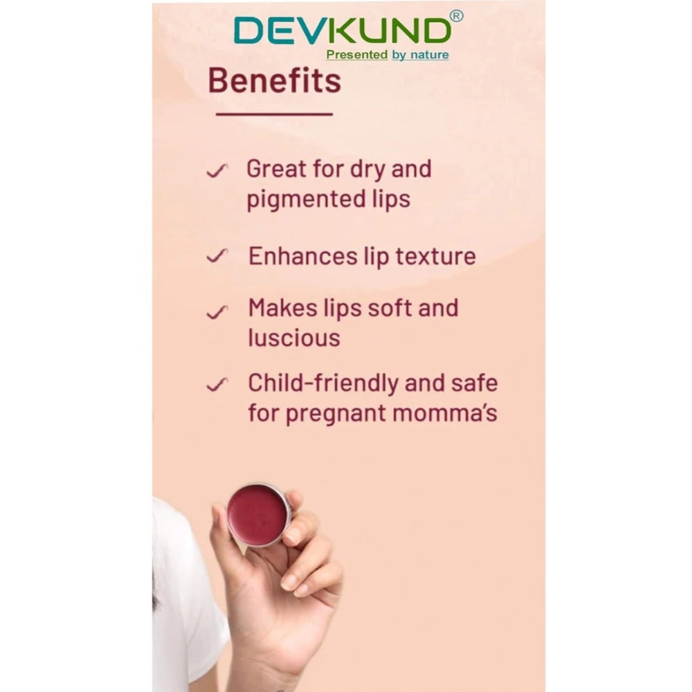 Unisex Herbal Dark And Chapped Lips Beetroot Lip Balm (10gm)