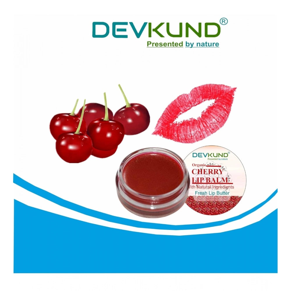 Unisex Herbal Dark And Chapped Lips Cherry Lip Balm (10gm)