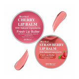 Unisex Herbal Dark And Chapped Lips Cherry &amp; Strawberry Lip Balm Pack Of 2  (10gm)