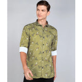 Men's Casual Viscose Rayon Printed Full Sleeve Collar Shirt (Multicolor)