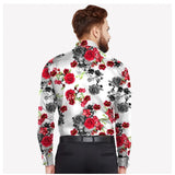 Men's Casual Viscose Rayon Printed Full Sleeve Collar Shirt (Multicolor)