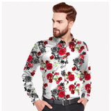 Men's Casual Viscose Rayon Printed Full Sleeve Collar Shirt (Multicolor)