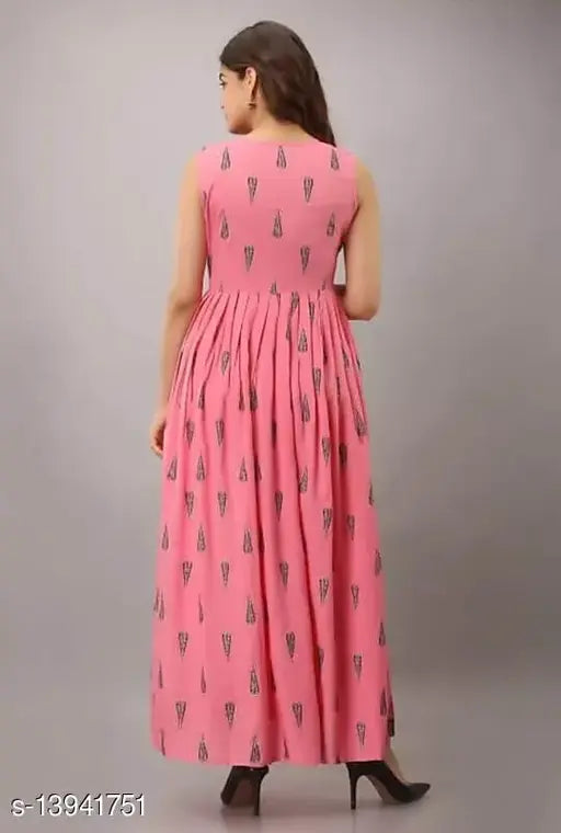 Demirner pink anarkali kurta