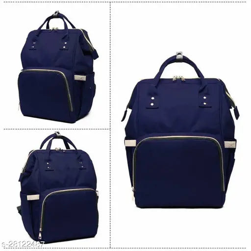 Chinmay Kids Baby Diaper Bag Stylish Polyester Organizer Backpack for New Born Baby Mother Mom for Casual Travel Outing & Traveling – Navy