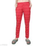 Women's Regular Fit Printed Trackpants/Soft Cotton Night Wear Lower Pyjama