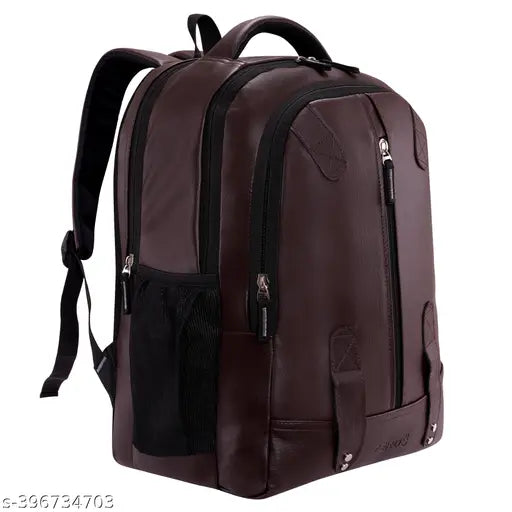 Stylish Large 40 L School Backpack For Boys Faux Leather Backpack For Men & Women Laptop Bagpack Travel Bagpack For Office School Bags & College Backpack