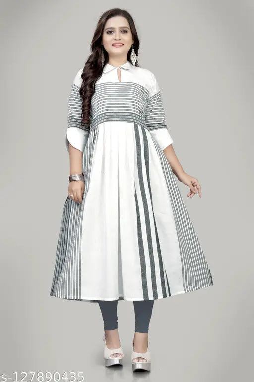 Women Fashion Pure Cotton Anarkali Kurta