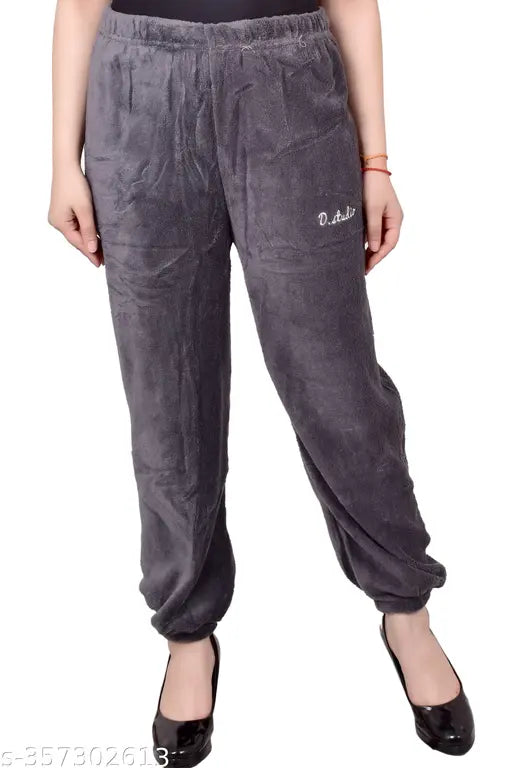 Velvet Women Harem Pants Grey