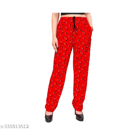 Women & Girls Track Pant / Lower / Pajama Cotton Printed / Beautiful Designs with Attractive Colors | Nightwear & Lounge Wear Pyjamas