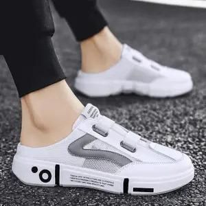 Men's Soft Nonslip White Half Casual Shoes - GillKart