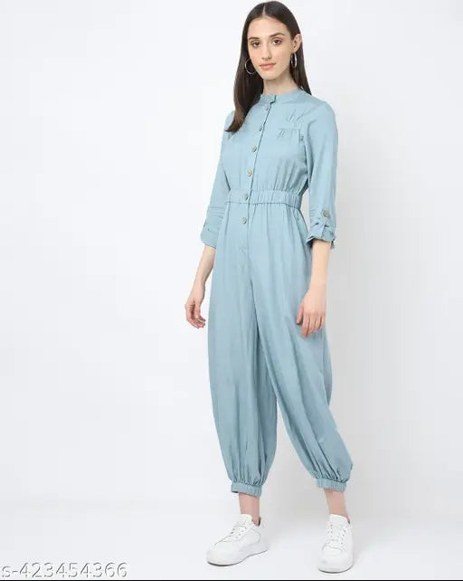 Sakura Jumpsuit with Roll-Up Sleeves