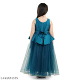 Toy Balloon Kids Teal Blue Full length Girls party wear Dress