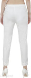 City Fashion Women's Slim Fit White Lumlum Cigarette Trouser Pants